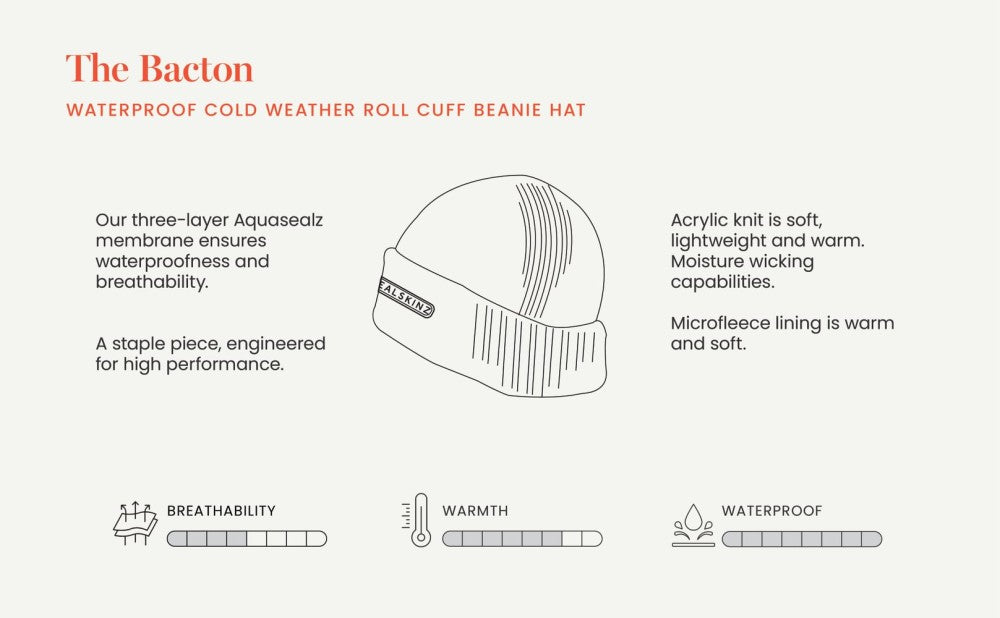 Sealskinz bonnet imperméable à revers pour temps froid