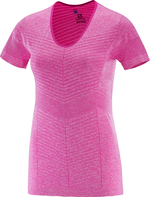SALOMON T-krekls Elevate Seamless Tee W pink