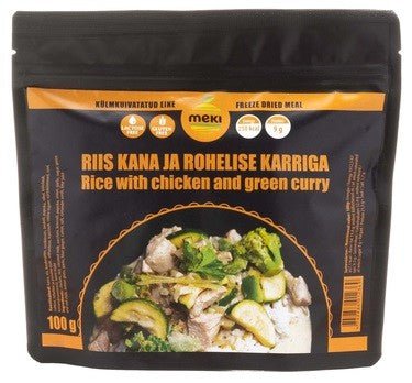 MEKI Rice with chicken and green curry 100g - verslanature.fr