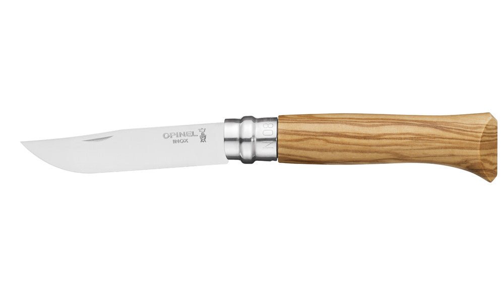 Opinel N°08 Stainless Steel Olive Wood - verslanature.fr