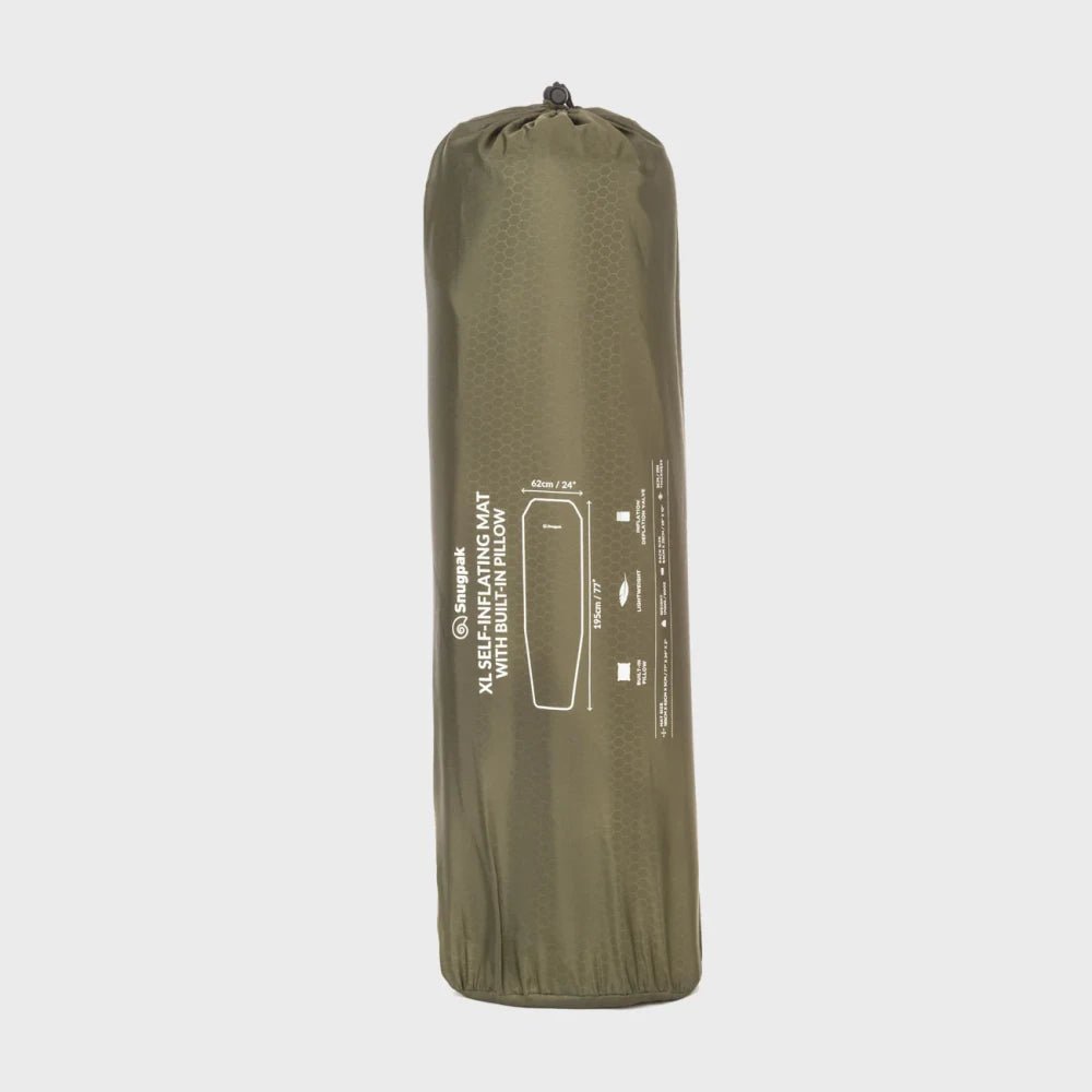 Snugpak XL Self - Inflating Mat with Built - in Pillow - dabai.lv