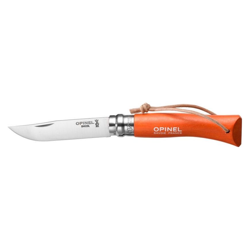 Opinel N°07 manche coloré avec lacet (disponible en 6 couleurs)