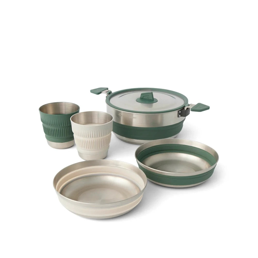 Sea To Summit Detour Set de cuisine en acier inoxydable One Pot avec casserole 3L (set de 5 pièces)