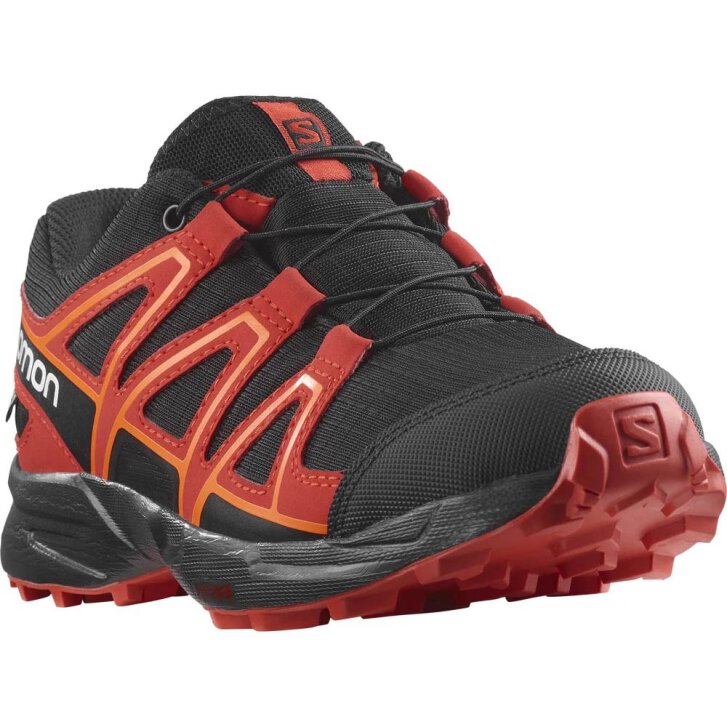 SALOMON shoes Speedcross CSWP J black/red/orange