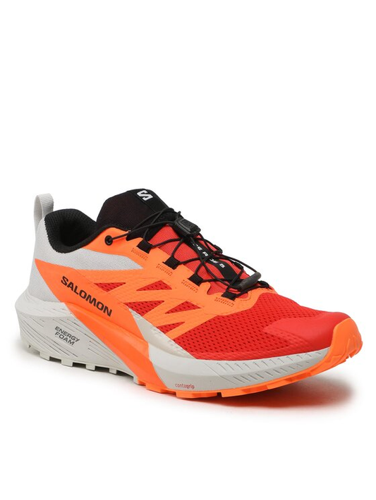 Chaussures SALOMON Sense Ride 5 grey/Orange/Rouge