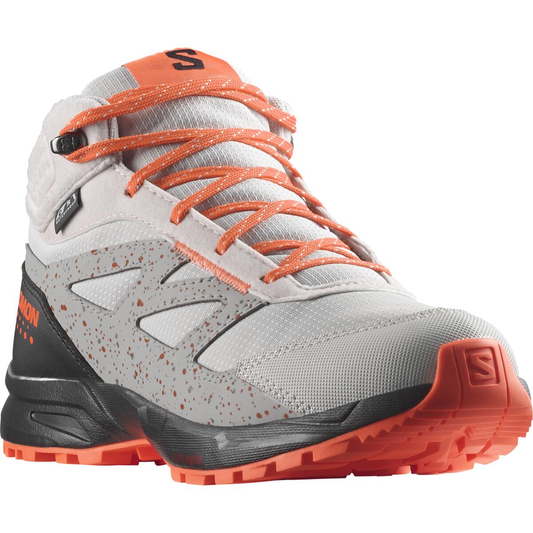 Chaussures SALOMON Outway Mid CSWP J grey/Orange
