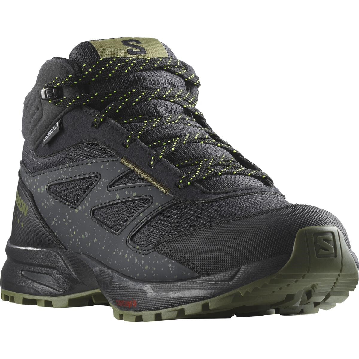 SALOMON shoes Outway Mid CSWP J black/dark green