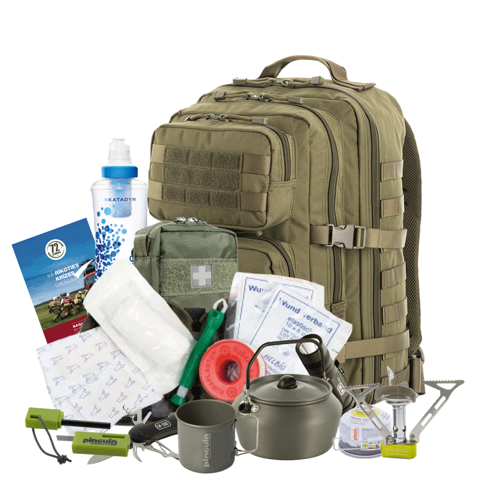 M - TAC Emergency Bag (Full Set)(With Incomplete First Aid Kit) - DABAI.LV