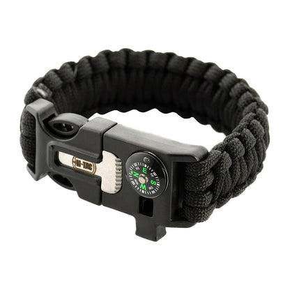 M - Tac paracord bracelet with flint lighters, compass, and whistle - DABAI.LV