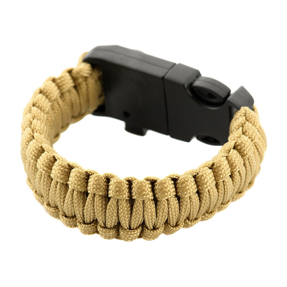 M - Tac paracord bracelet with flint lighters, compass, and whistle - DABAI.LV
