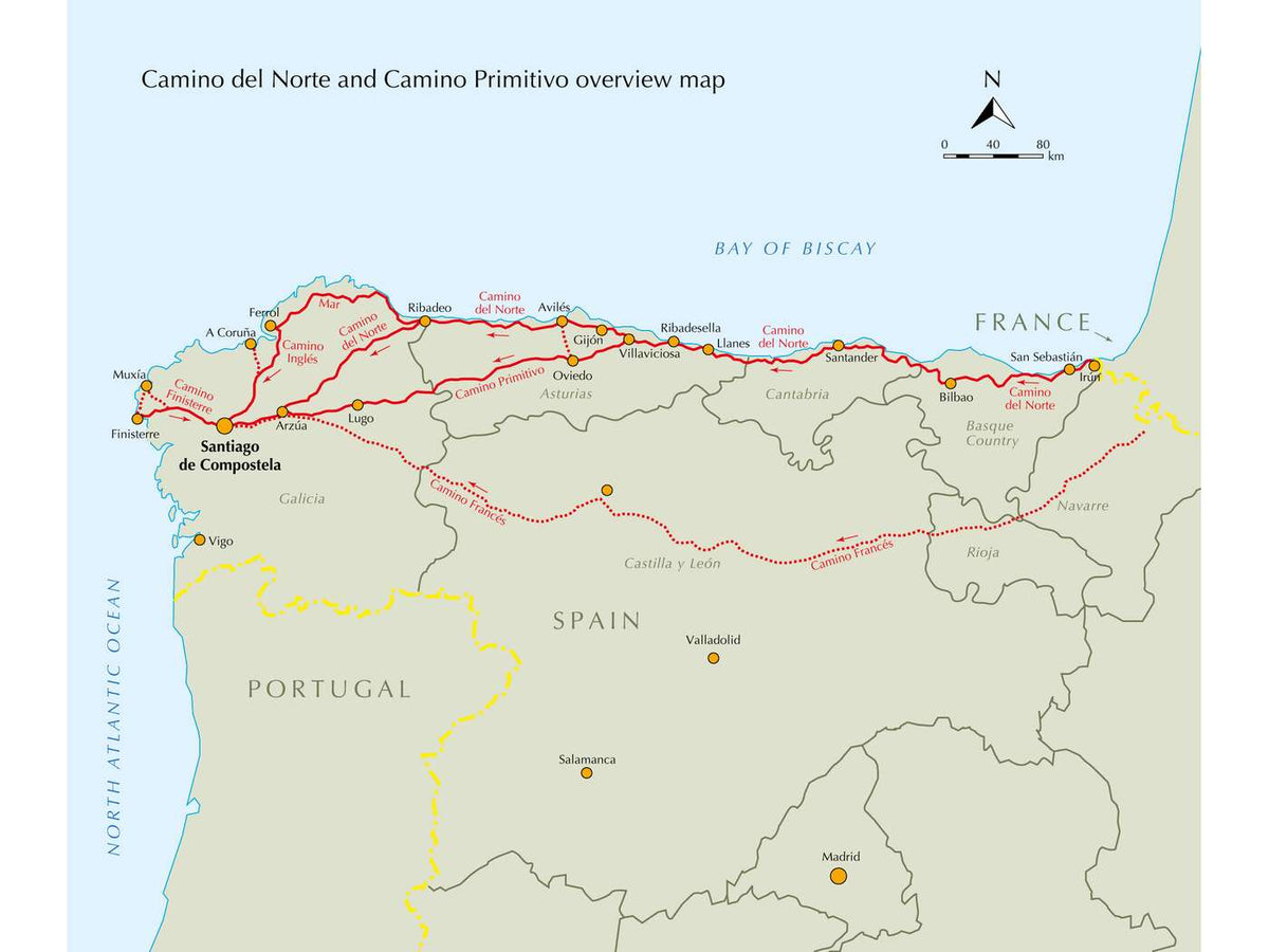 The Camino del Norte and Camino Primitivo To Santiago de Compostela and Finisterre from Irun or Oviedo (ENG) - verslanature.fr