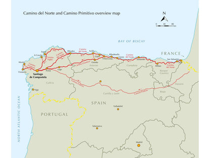 The Camino del Norte and Camino Primitivo To Santiago de Compostela and Finisterre from Irun or Oviedo (ENG) - verslanature.fr